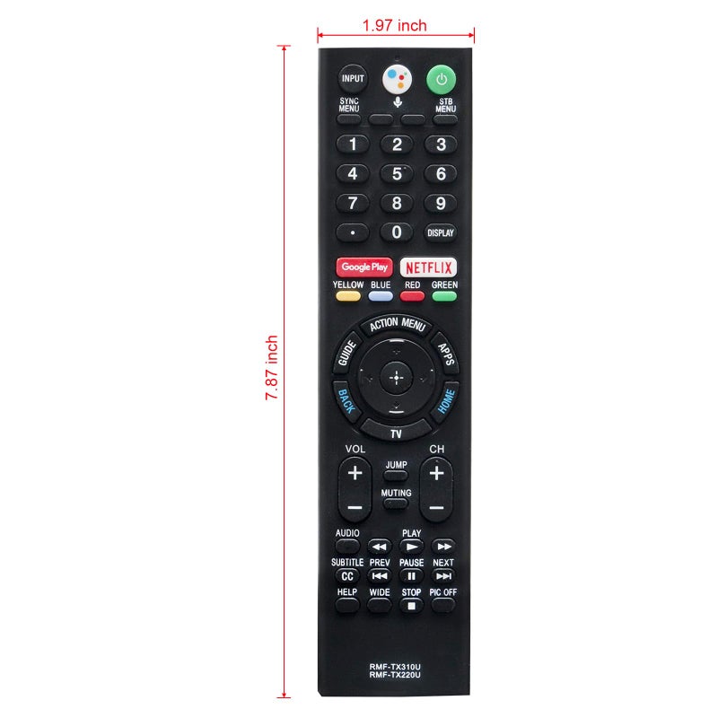 Vinabty RMF-TX310U RMF-TX220U Replaced Voice with Mic Remote fit for Sony Android TV XBR65X850F XBR75X850F XBR85X850F XBR-65X850F XBR-75X850F XBR-85X850F XBR60X830F XBR70X830F XBR-60X830F XBR-70X830F - Image 3